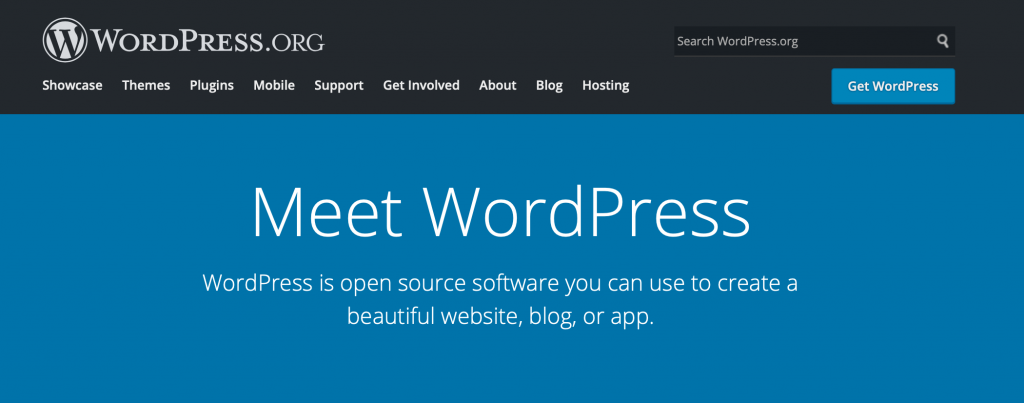 Wordpress.org site screenshot